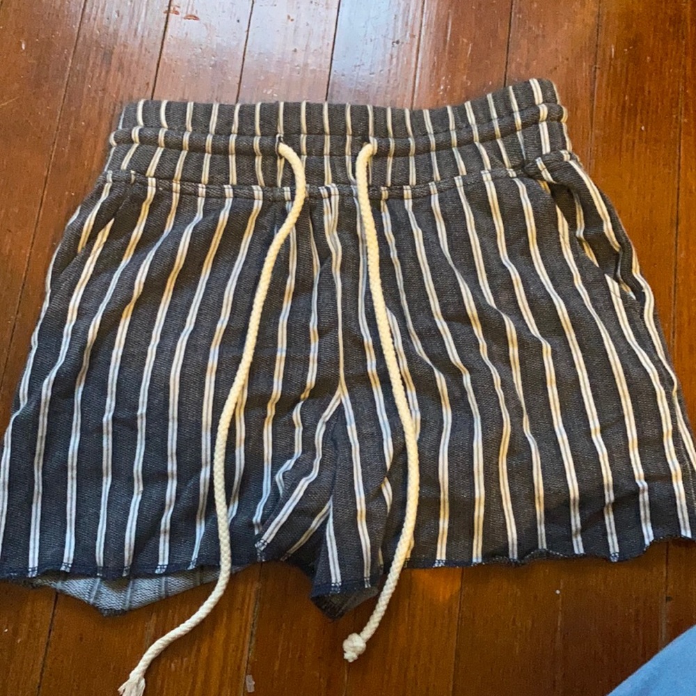 Blue striped shorts